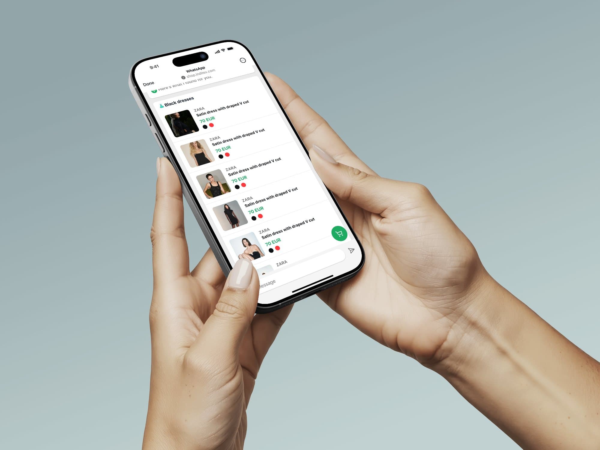 Qartora conversational checkout on mobile